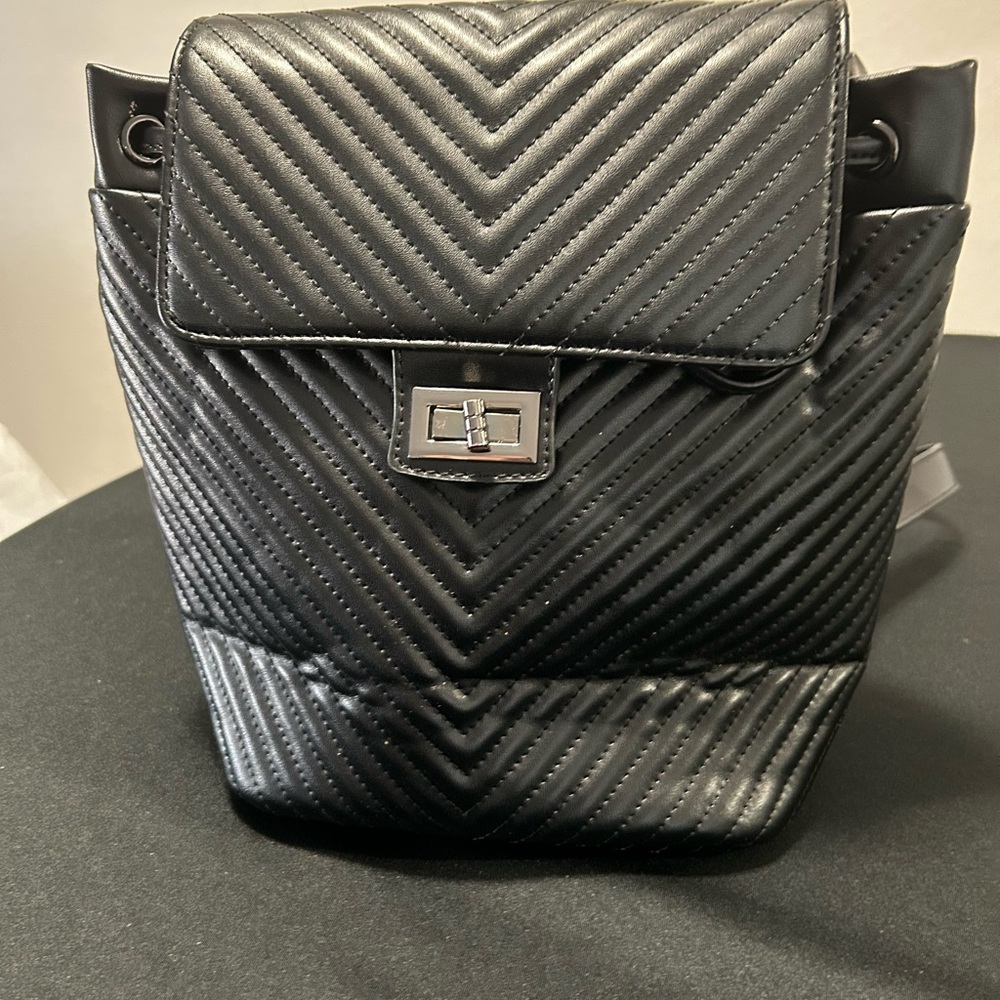 MC Jagger Black Quilted Backpack NEW-never used